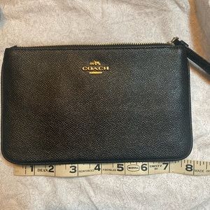 Black authentic coach wristlet